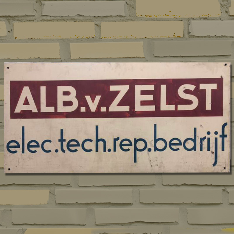 1. Huisstijl Van Zelst elektrotechnisch reparatiebedrijf 1966